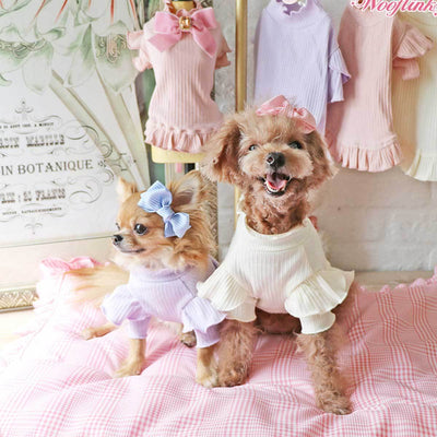 Stripe Dolly Dog Hair Bow in Blue | Pawlicious & Company