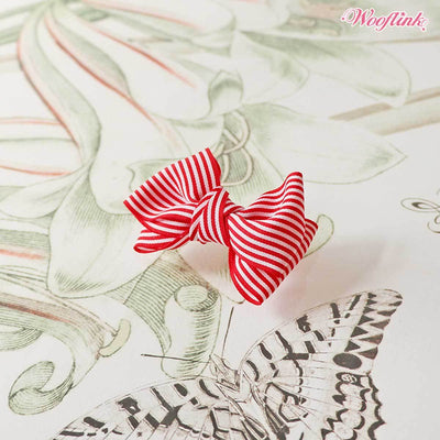 Stripe Dolly Dog Hair Bow in Red | Pawlicious & Company