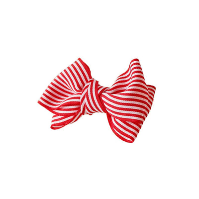Stripe Dolly Dog Hair Bow in Red | Pawlicious & Company