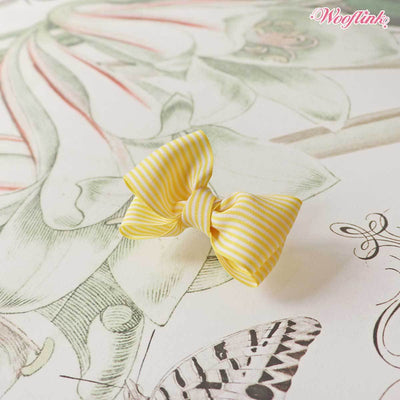 Stripe Dolly Dog Hair Bow in Yellow | Pawlicious & Company
