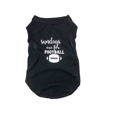 Sundays are for Football Dog Tee Shirt - Black | Pawlicious & Company