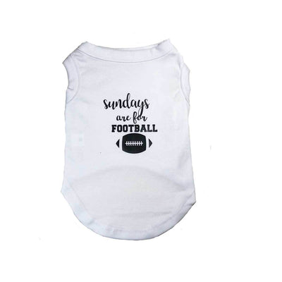 Sundays are for Football Dog Tee Shirt - White | Pawlicious & Company