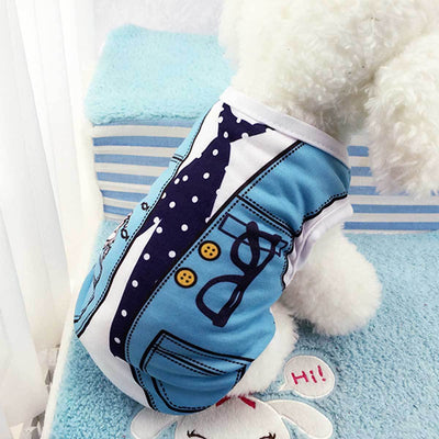 Tee Shirt with Vest & Tie Print | Pawlicious & Company