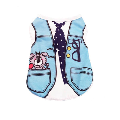 Tee Shirt with Vest & Tie Print | Pawlicious & Company