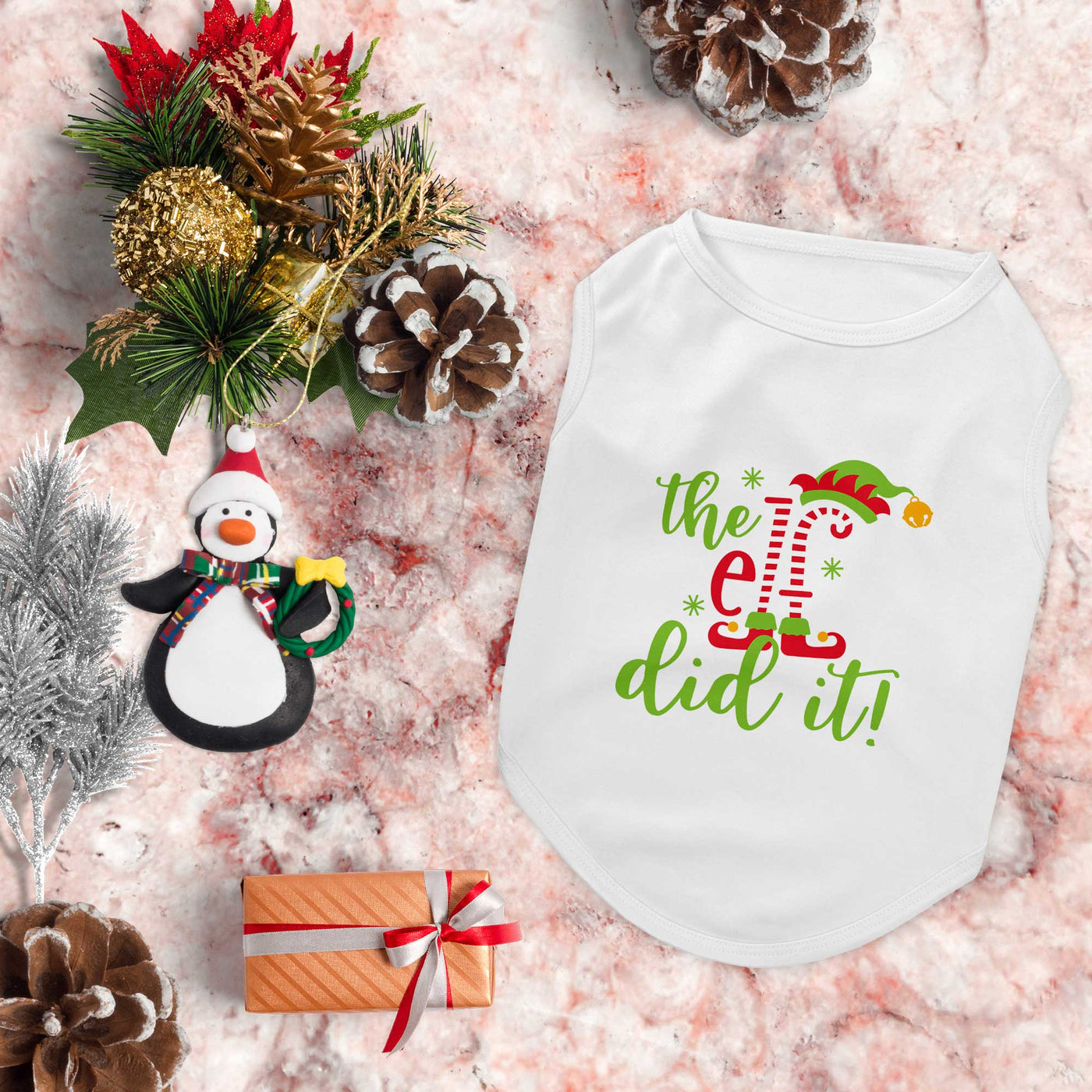 The Elf Did It Pet Tee Shirt | Pawlicious & Company