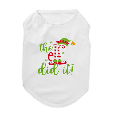 The Elf Did It Pet Tee Shirt | Pawlicious & Company