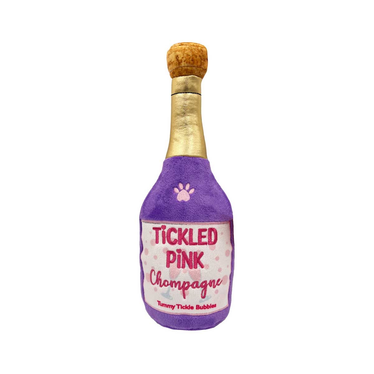 Tickled Pink Chompagne Plush Dog Toy