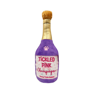 Tickled Pink Chompagne Plush Dog Toy