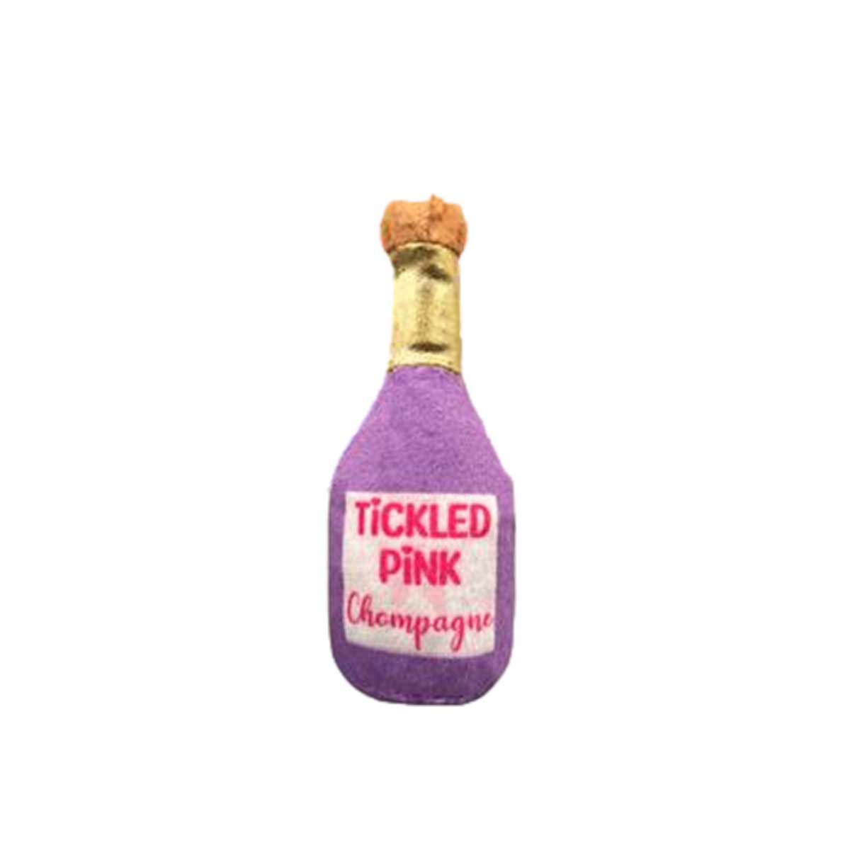 Tickled Pink Chompagne Plush Catnip Toy