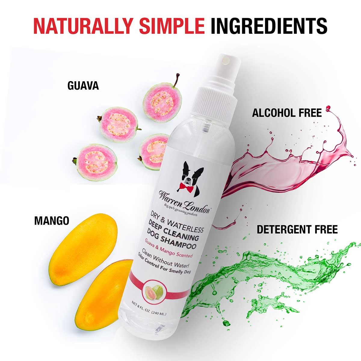 Warren London Dry & Waterless Deep Cleaning Shampoo - Guava & Mango | Pawlicious & Company