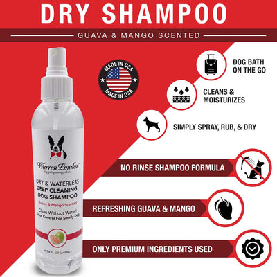 Warren London Dry & Waterless Deep Cleaning Shampoo - Guava & Mango | Pawlicious & Company