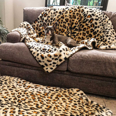 PupProtector Waterproof Throw Blanket - Cheetah Faux Print | Pawlicious & Company