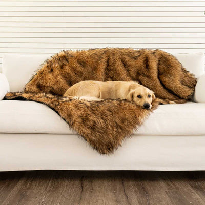 PupProtector Waterproof Throw Blanket - Sable Faux Fur | Pawlicious & Company