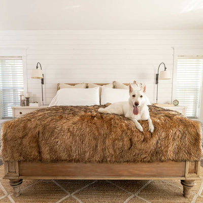 PupProtector Waterproof Throw Blanket - Sable Faux Fur | Pawlicious & Company