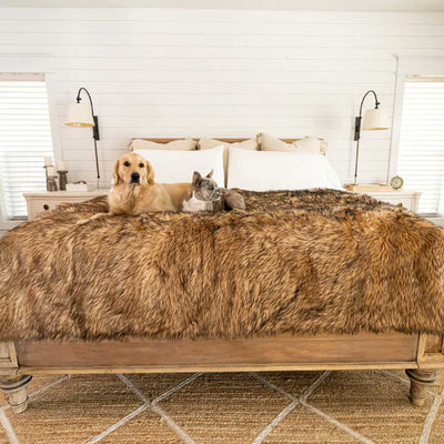 PupProtector Waterproof Throw Blanket - Sable Faux Fur | Pawlicious & Company