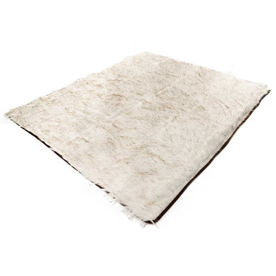 PupProtector Waterproof Throw Blanket - White w/Brown Accents | Pawlicious & Company