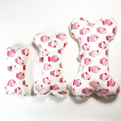 Whimpsy Cupcakes Bone Dog Toy | Pawlicious & Company