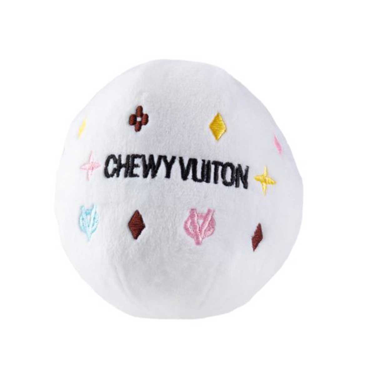 White Chewy Vuiton Ball | Pawlicious & Company
