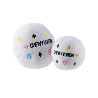 White Chewy Vuiton Ball | Pawlicious & Company